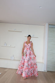 Sexy Elegant Sling Pleated Print Dress