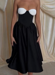 Temperament Bandage Backless Tube Top Dress