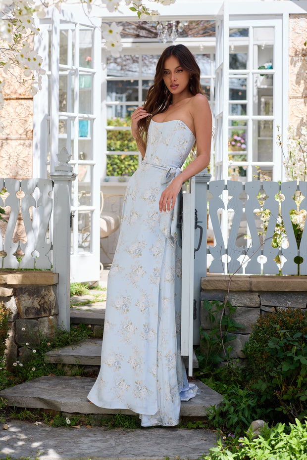 The Cecilia Dress in Victorian Blue Roses