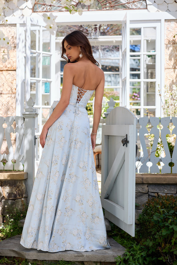 The Cecilia Dress in Victorian Blue Roses