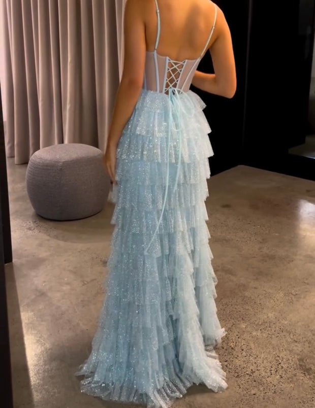 Sexy Straps Tulle Hollow-out Dress