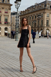 The Kimmy Dress in Black Windsor Brocade