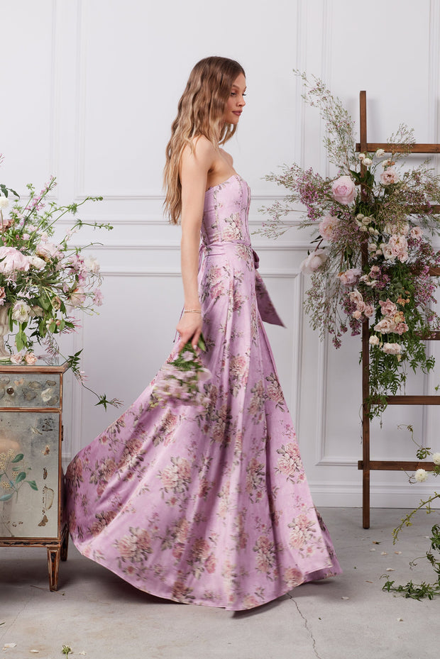 The Cecilia Dress in Lilac Tapestry Rose