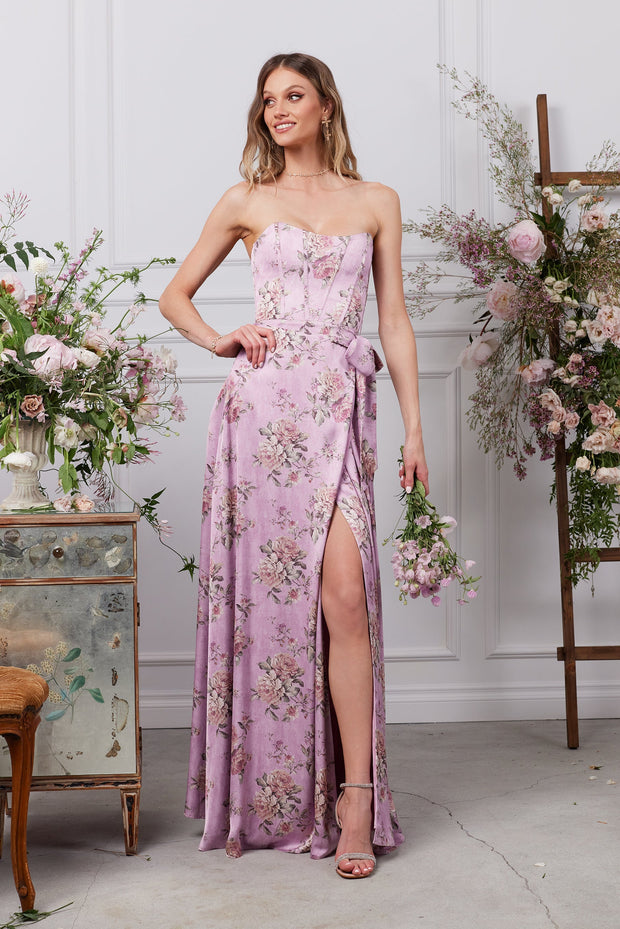 The Cecilia Dress in Lilac Tapestry Rose