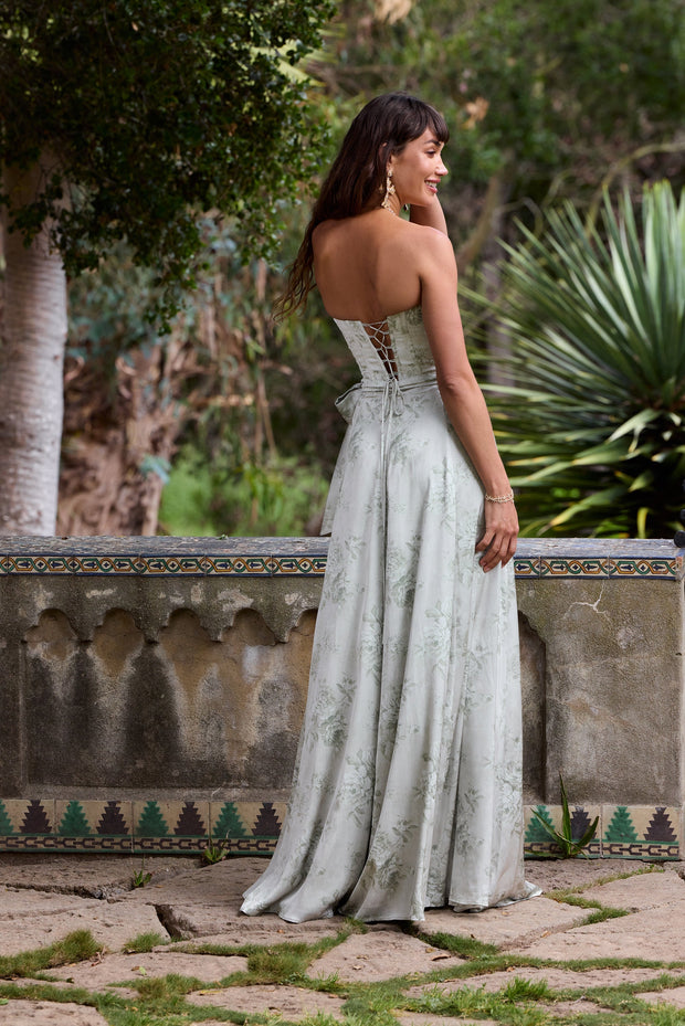 The Cecilia Dress in Sage Tapestry