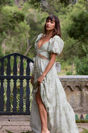 The Emma Dress in Sage Tapestry