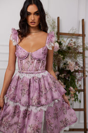 The Jolie Dress in Lilac Tapestry Rose