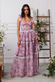 The Jolie Dress in Lilac Tapestry Rose