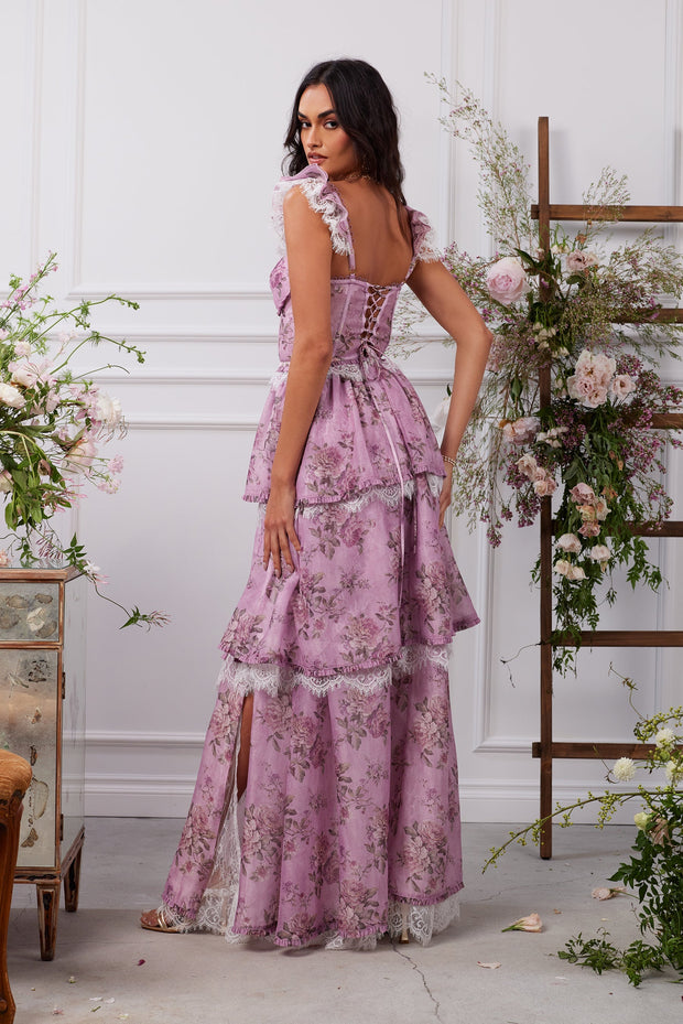 The Jolie Dress in Lilac Tapestry Rose