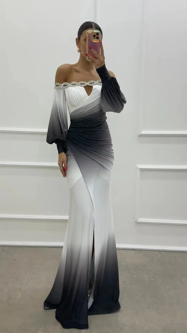 Fashion off-Shoulder Temperament Elegant Dress