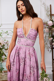 The Scarlette Dress in Lilac Tapestry Rose