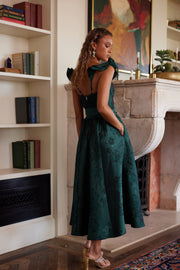 The Vera Dress in Emerald Baroque Floral