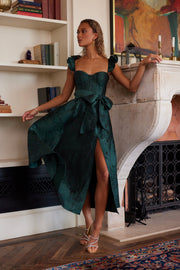 The Vera Dress in Emerald Baroque Floral