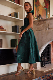 The Vera Dress in Emerald Baroque Floral