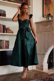 The Vera Dress in Emerald Baroque Floral