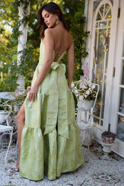 The Vivian Dress in Chartreuse Windsor Brocade