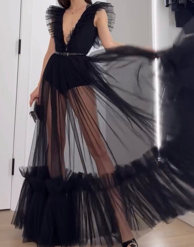 Sexy Straps Tulle Dress