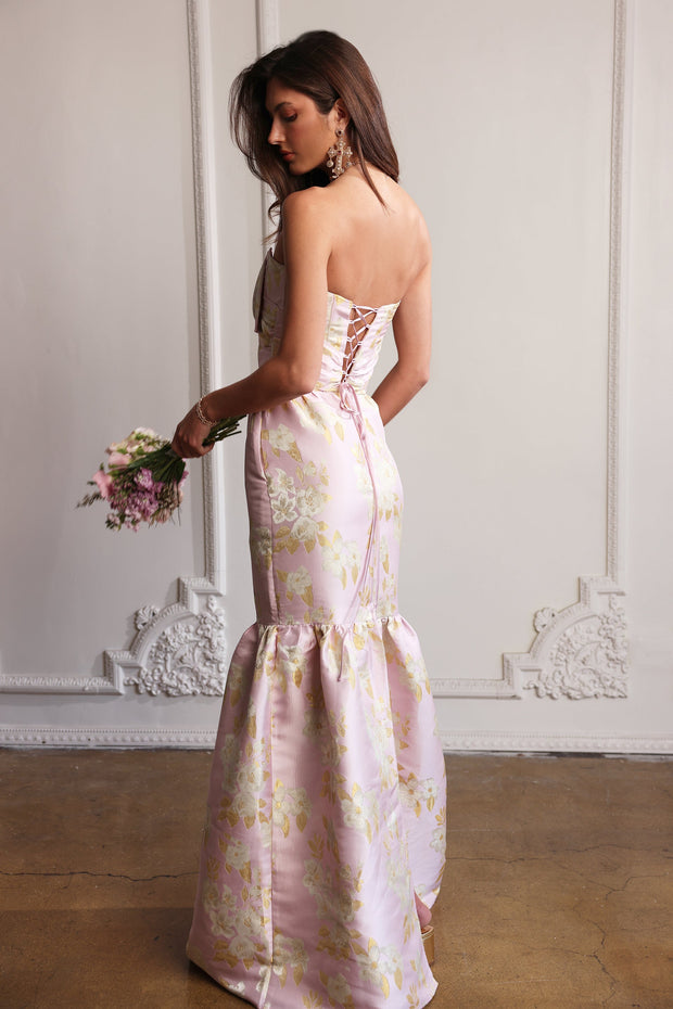 The Beth Dress in Light Lilac Baroque Floral