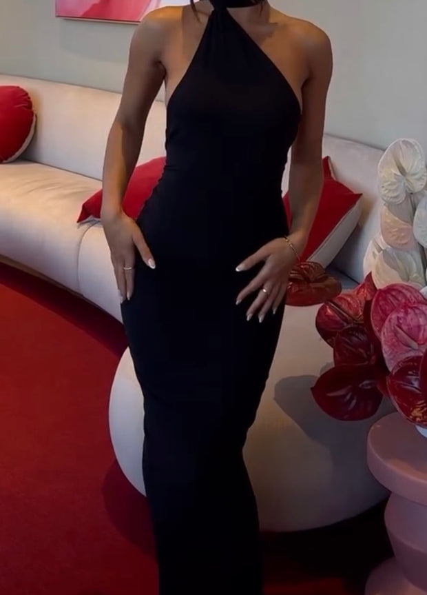 Sexy Sleeveless Tight Backless Pleated Dress