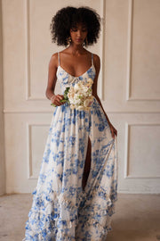 The Carmen Dress in Provencal Blue Floral