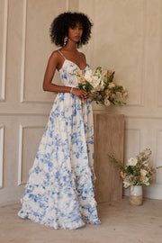 The Carmen Dress in Provencal Blue Floral