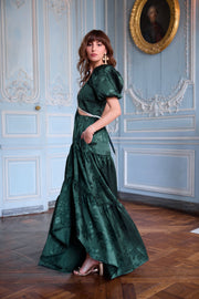 The Emma Dress in Emerald Baroque Floral