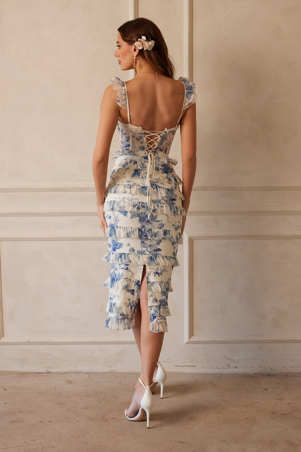 The Fiorenza Dress in Provencal Blue Floral