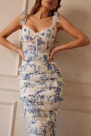 The Fiorenza Dress in Provencal Blue Floral