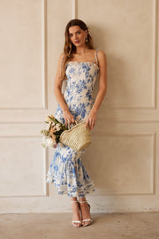 The Geranium Dress in Provencal Blue Floral