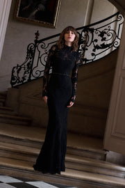 The Jules Dress in Black Chantilly Lace