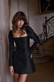 The Kate Dress in Black Windsor Brocade