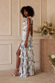 The Lisianthus Dress in Provencal Blue Floral