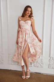 The Vera Dress in Peach Tapestry